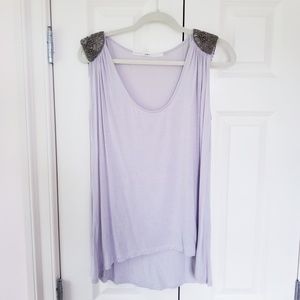 High-Low Embellished Tee